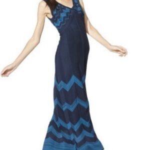 Missoni For Target Blue Chevron Knit Maxi Dress Size XS Fairycore Feminine